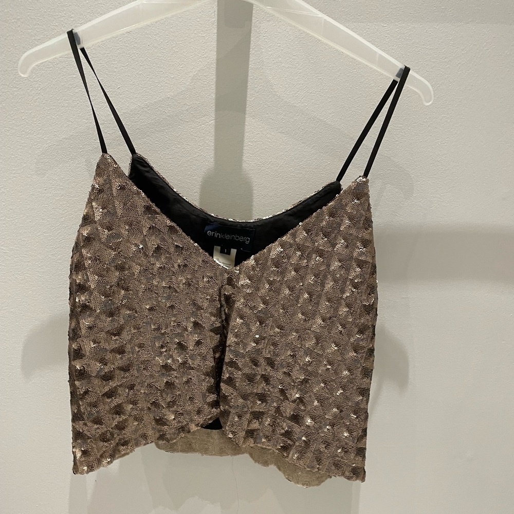 Erin Kleinberg sequin crop top size small